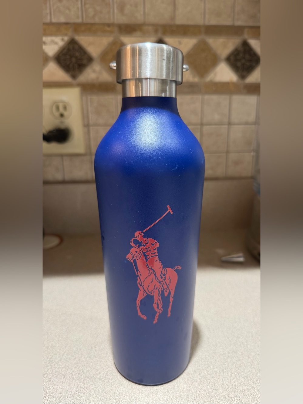 Polo by Ralph Lauren Blue Stainless Steel Water Bottle 17 oz.